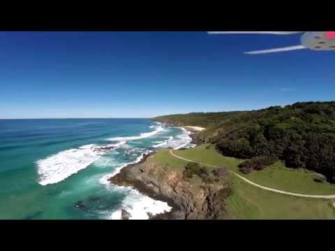 Drone aerial view - Broken Head (NSW) Australia HD