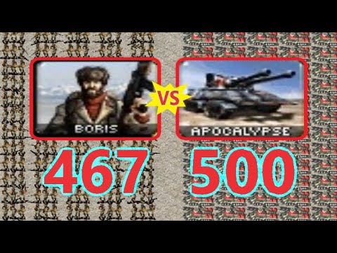 Boris vs Apocalypse - Same Cost - Red Alert 2