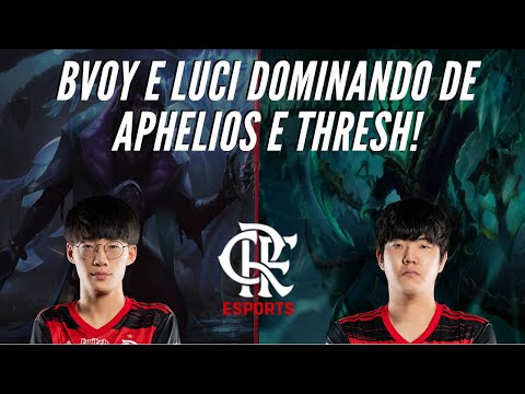Bvoy e Luci ► O Fla na soloq de Aphelios e Thresh!  Flamengo Esports