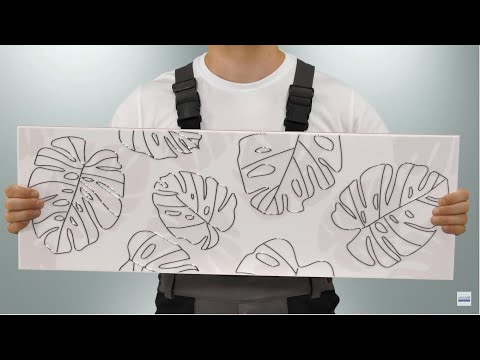 Миниатюра изображения товара Декоративная плитка Cersanit Glory Листья A15920 (250x750, белый)