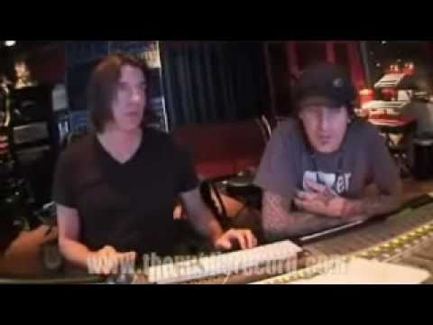 Tommy Lee reviewing Max Watts parts for the 2nd Methods Of Mayhem record