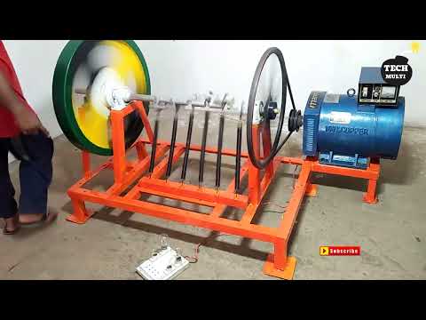 How To Make Flywheel Free Energy Spring Machaine Generator 15kv Alternator 220v Free Energy