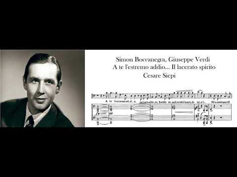 "A te l'estremo addio... Il lacerato spirito" Simon Boccanegra, G. Verdi - Cesare Siepi (THE Bass!)