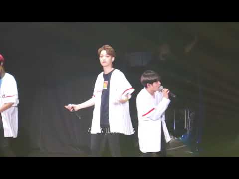 180721 Wanna One : The World in KL   Kuanlin was not feeling well but he did his best.