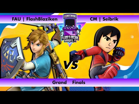 Flynn's Arcade 074 Grand Finals - FAU | FlashBlaziken (Link) vs CM | Seibrik (Mii Brawler) SSBU