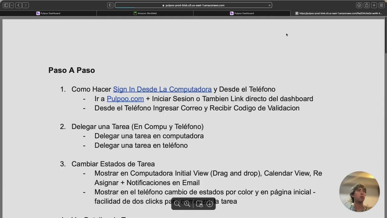 Viendo detalles de la tarea y archivos adjuntos