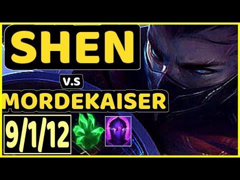 SLASHER1144 (SHEN) vs MORDEKAISER - 9/1/12 KDA TOP GAMEPLAY - NA Ranked GRANDMASTER