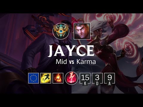 Jayce Mid vs Karma - EUW Challenger Patch 8.21