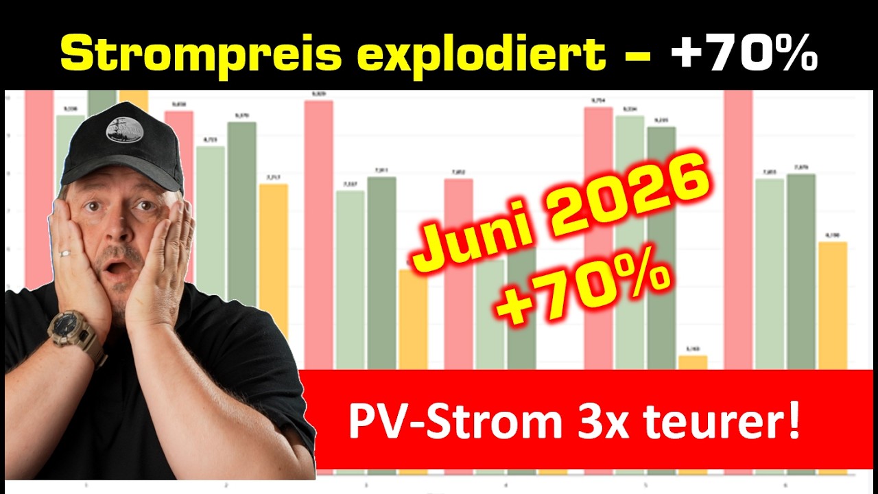 Strompreis Juni explodiert + 70%!+++PV 3x teurer wie normal