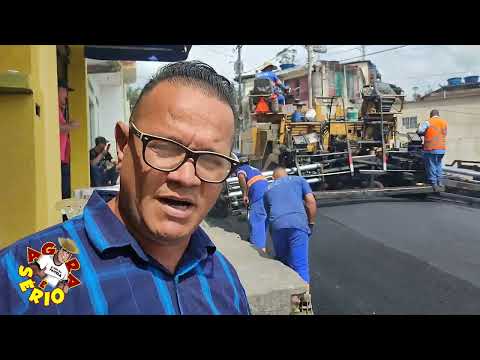 Serginho Cabeleireiro agradece a pavimentação na rua João Godinho Soares no Distrito dos Barnabés.