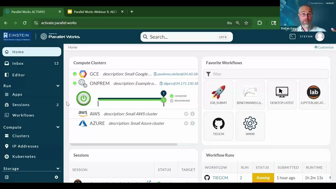 Parallel Works ACTIVATE demo of on-premise workflows and cost controls