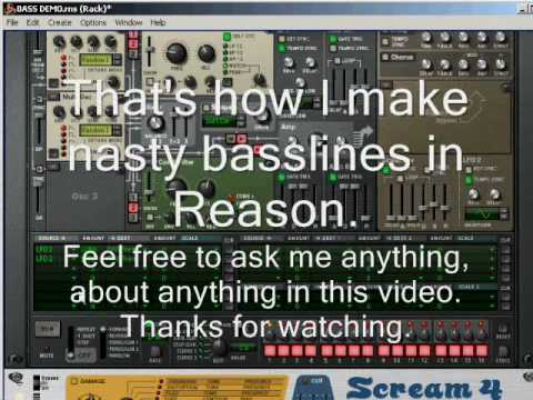 Reason 4 Tutorial - BASS REESE (for drum and bass)