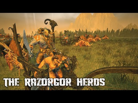 VOLKMAR VS THE RAZORGOR HERD - Total War Warhammer 2