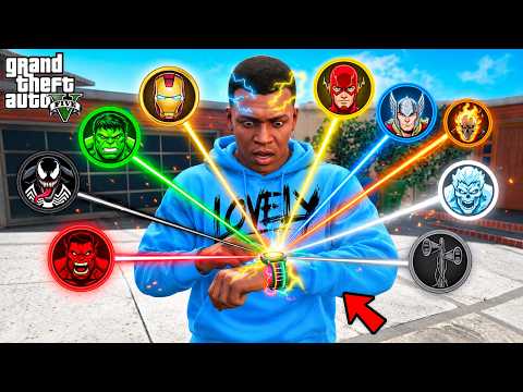 Franklin Tries the NEW AVENGERS WATCH to Become a Superhero in GTA 5! 😱⚡ | Lovely Gaming