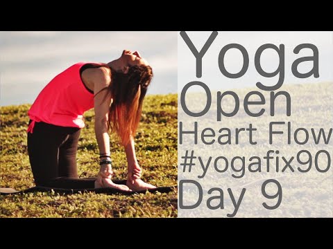 Allenamento di 30 minuti per un corpo radioso con lo yoga (lezione Vinyasa Open Heart) Giorno 9 Y...