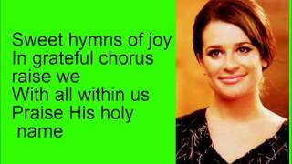 Glee O Holy Night with lyrics