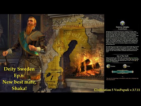 Civ 5 Vox Populi: Deity Sweden - Ep.6: New best mate, Shaka!