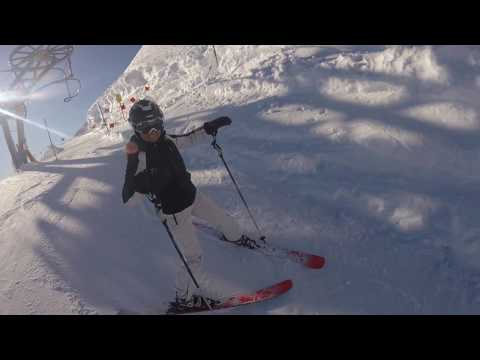 [4K] Skiing Saint-Luc, Bella Tola to Pas de Boeuf, Val d'Anniviers Valais Switzerland, GoPro HERO5