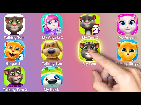 My Tom, Tom Gold Run, Talking Ginger, Talking Hank, Angela 2,POU,Tom Friends, Tom Time Rush