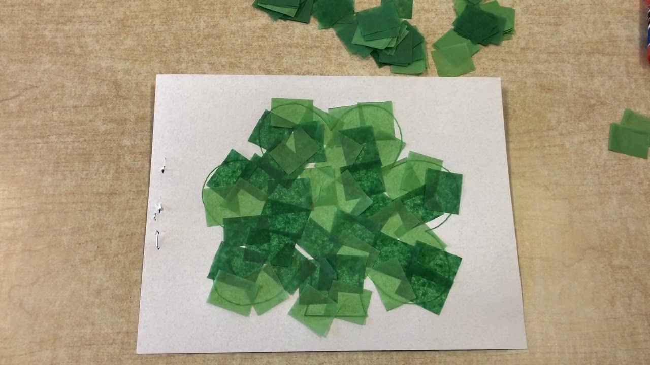 Tissue paper shamrock