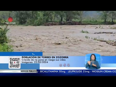 Familias en riesgo por crecida del río Torbes en Táchira -  El Noticiero emisión meridiana 23/02/24