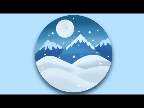 You Can Draw This Winter Landscape with Procreate