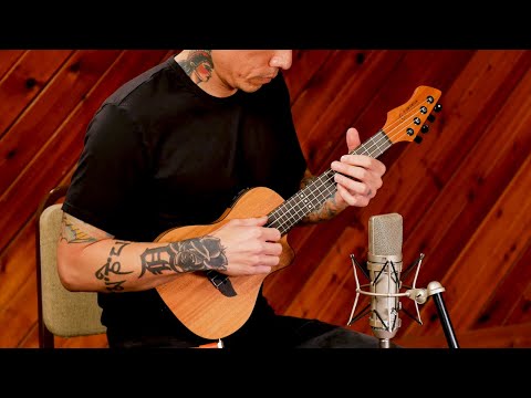 Horizon Concert Ukulele w/ Electronics and Tuner by Ortega Guitars - Natural Mahogany - RUHZ-CE-MM