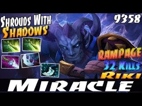 Miracle- [Riki] Shrouds With Shadows 32 Kills RAMPAGE - Dota 2