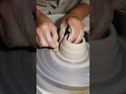 Töpfernscheibe , erste Übungen