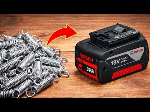 🔋Never Buy Drill Batteries Again! Use a Spring and Watch What Happens!😱