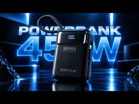 BEMAX 25W MAGENETIC WIRELESS POWERBANK – FAST CHARGING PORATBLE POWERBANK