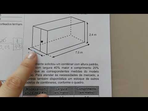 Q177 Matemática ENEM 2019 (amarelo): Uma empresa especializou-se no aluguel de contêineres que são
