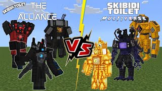 Skibidi Toilet Multiverse VS The Alliance Titans [Minecraft PE]