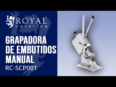 vídeo - Grapadora de embutidos manual - Hierro (cromado) / acero inoxidable - Royal Catering