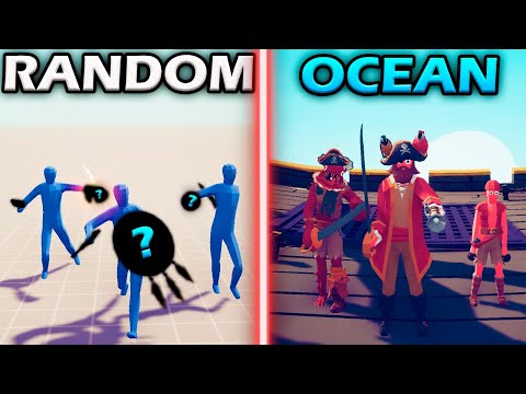 RANDOM WEAPON TEAM vs OCEAN TEAM - Totally Accurate Battle Simulator | TABS