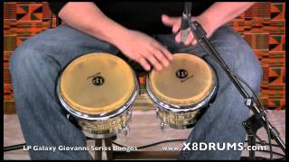 Video thumbnail for Bongos at X8 Drums: LP Galaxy Giovanni Series Wood Bongos by X8 Drums