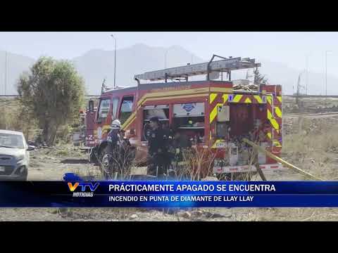 Prácticamente apagado se encuentra incendio en punta de diamante de Llay Llay