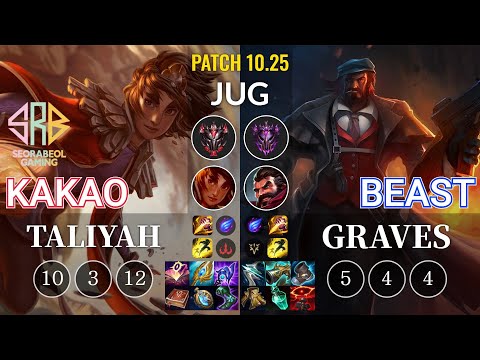 SRB KaKAO Taliyah vs Beast Graves Jungle - KR Patch 10.25