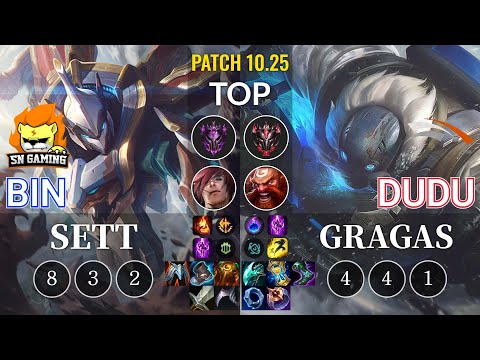SN Bin Sett vs HLE DuDu Gragas Top - KR Patch 10.25