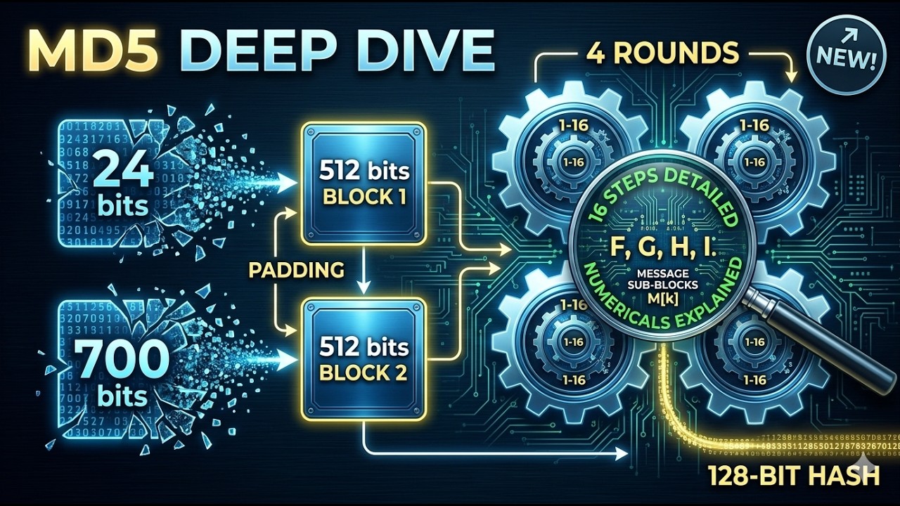 MD5 Algorithm Explained: Padding, Compression & Step-by-Step Rounds