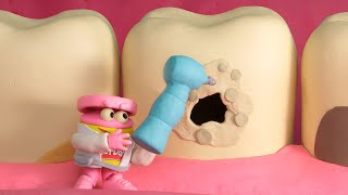 Play Doh Videos 🦷 DENTIST 🦷 Tooth Trouble 🦷 Stop Motion Play-Doh Kids | The Play-Doh Show