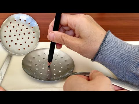 My Grandmother's 3 Embroidery Tricks! Look What I Did With a Colander and a Pencil !