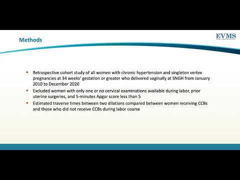 Thumbnail image of video presentation for Effect of calcium channel blockers on the labor curve in pregnant women with chronic hypertension