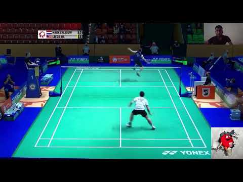 Badminton |  Lee Zii Jia backhand smash Vs Mark Caljouw | German Open 2022