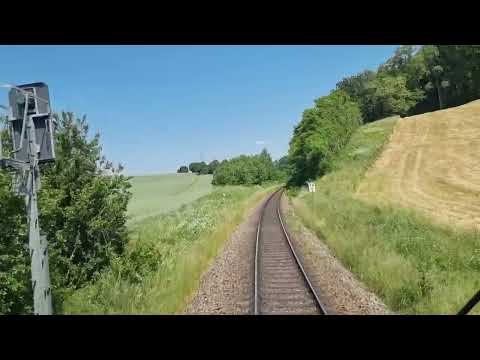 Führerstandmitfahrt. Mühldorf - Landshut (Bay). Z kabiny maszynisty. BR-248 Vectron Dual Mode.