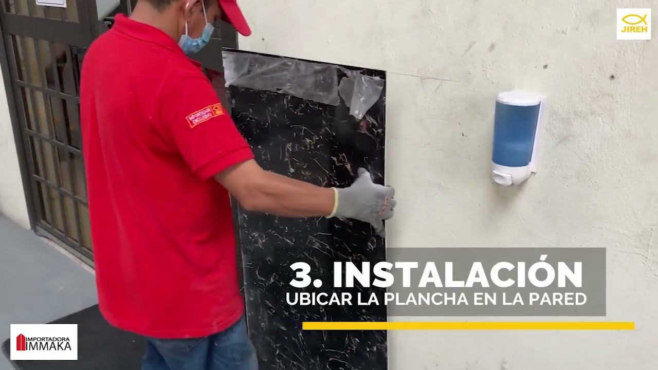 Instalación de pared de mármol PVC - más económico y fácil de instalar que el mármol normal