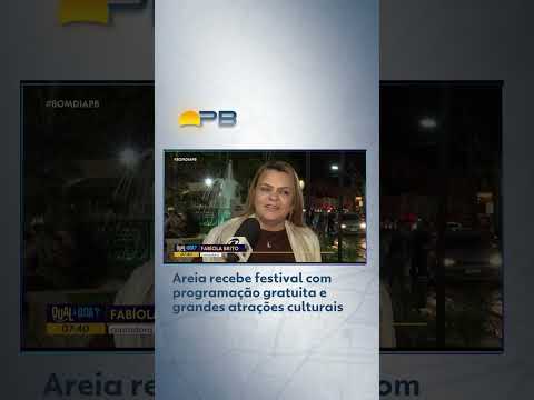 Areia recebe festival com programação gratuita e grandes atrações culturais