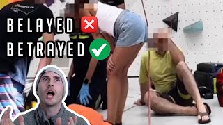 Belayer Betrays Leader – The Ultimate Climbing Fail!