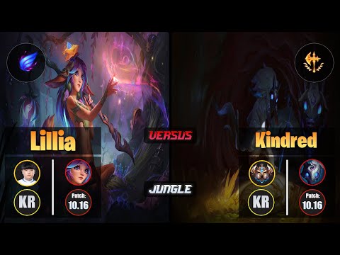 Canyon LILLIA (Jungle) [Phase Rush] VS KINDRED - Challenger KR Patch 10.16