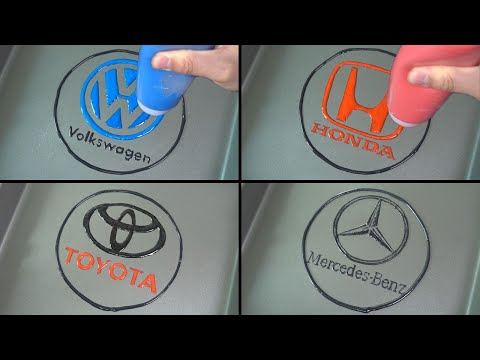 Car Brand Logos Pancake art -  Volkswagen, Honda, Toyota, Mercedes Benz